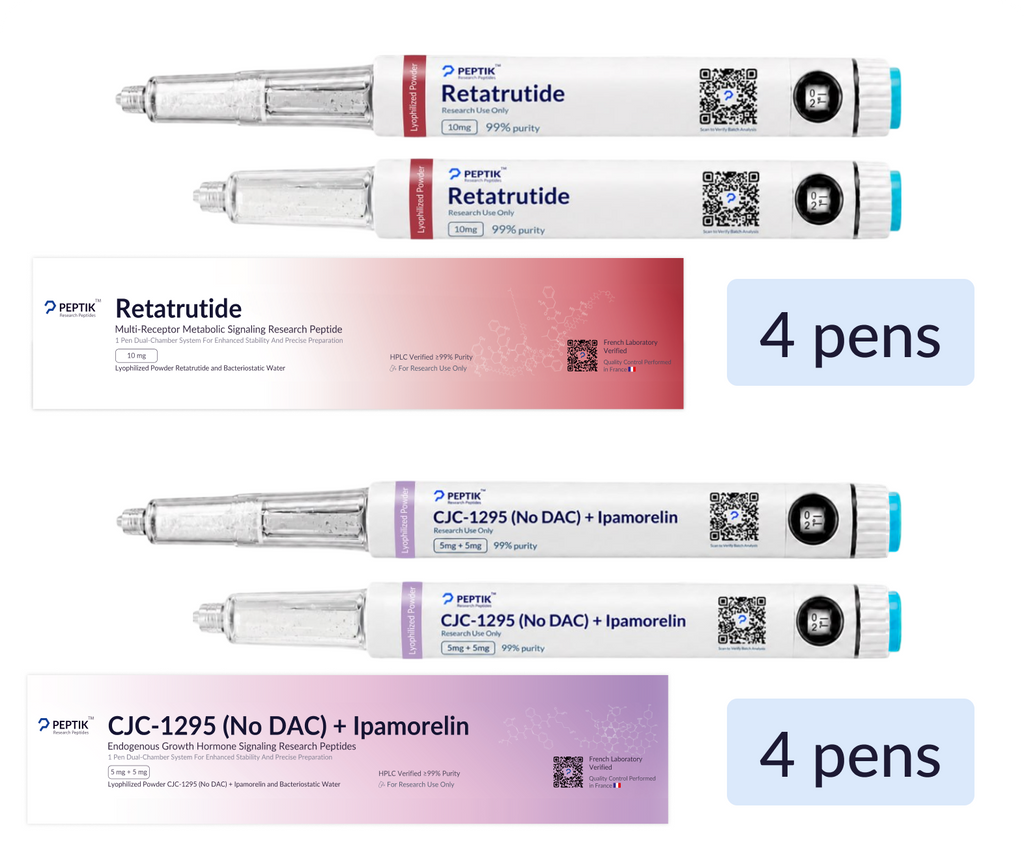 4 Retatrutide + 4 CJC-1295 + Ipamorelin Pens