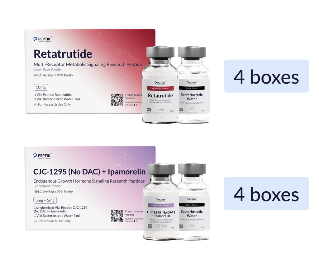 4 Retatrutide + 4 CJC-1295 + Ipamorelin Vials
