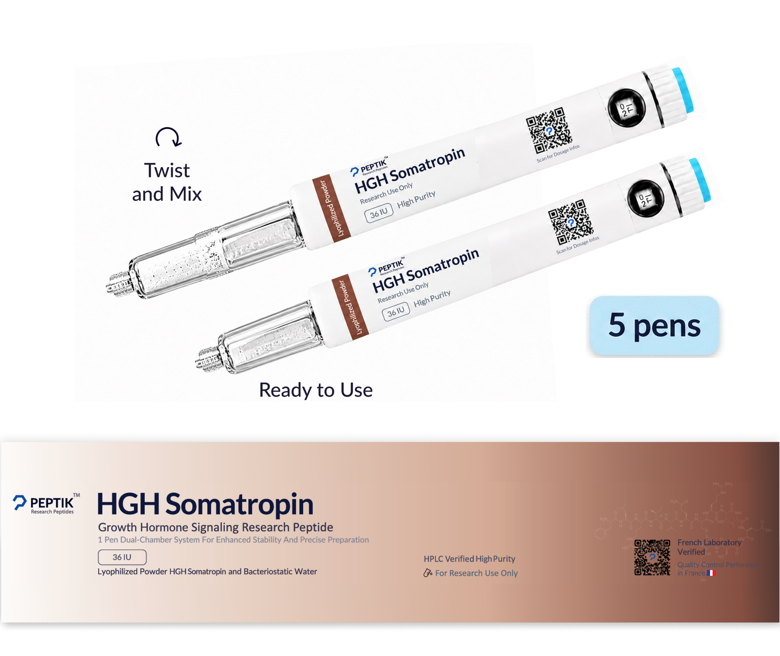 Set of 5 HGH Somatropin