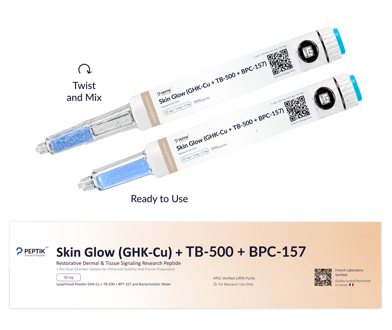 Skin Glow (GHK-Cu/TB-500/BPC-157) Next-Gen Dual-Chamber Pen