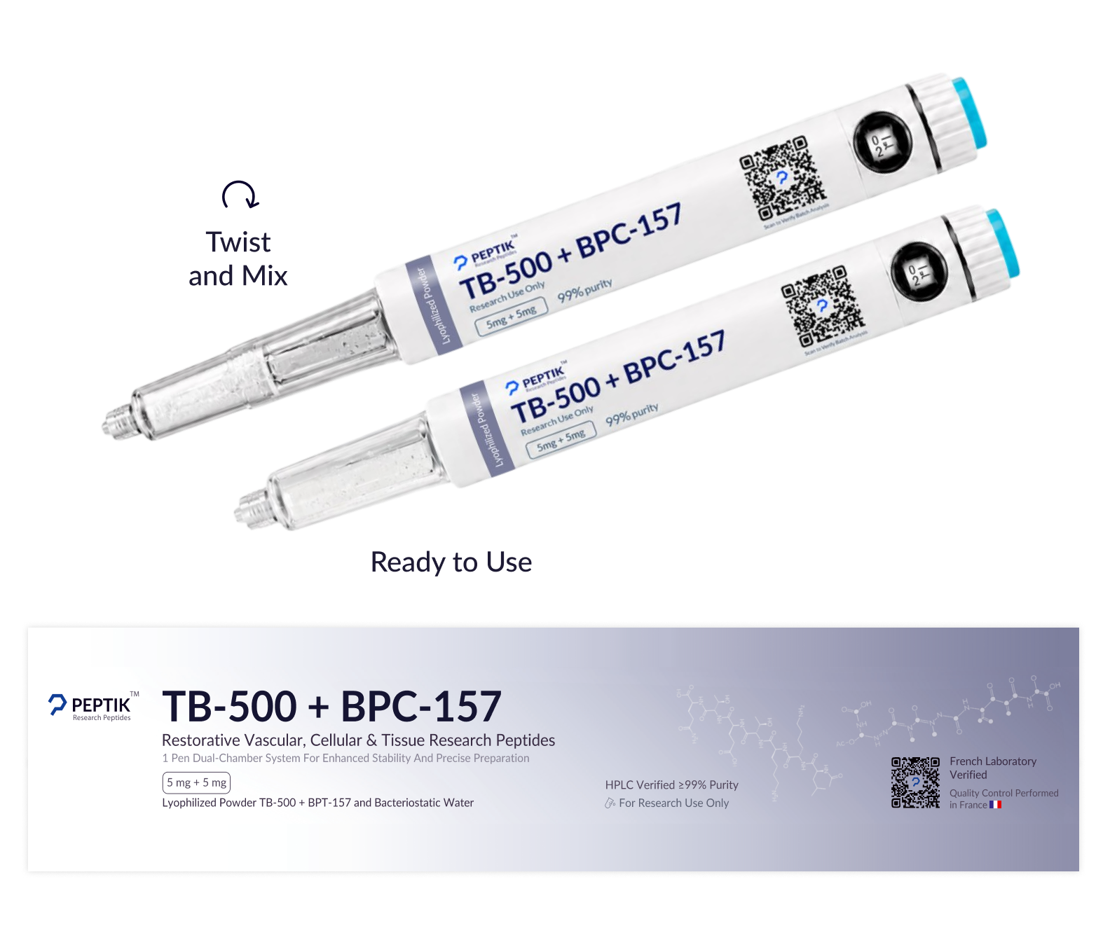TB-500 + BPC-157 Next-Gen Dual-Chamber Pen